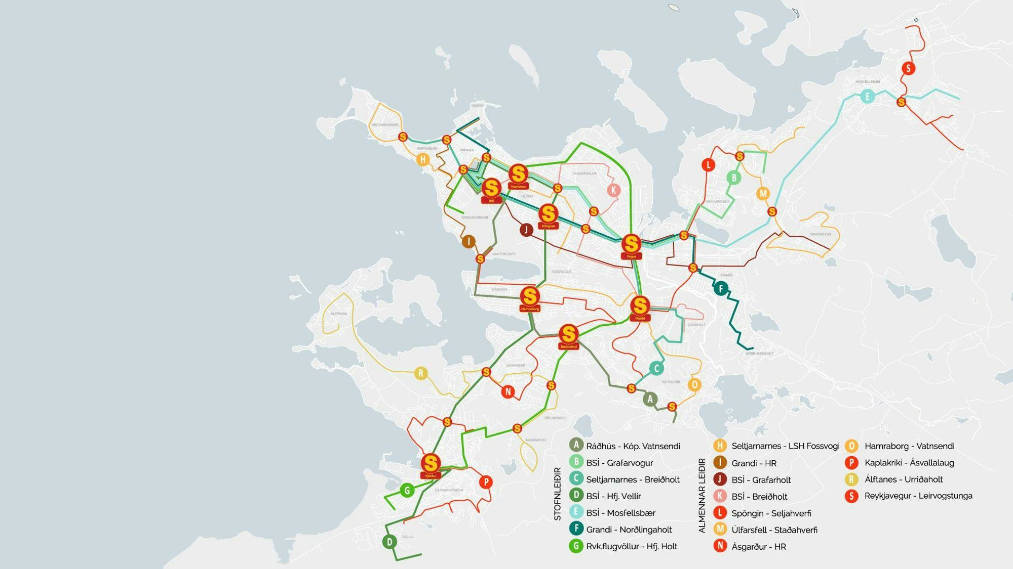 A map with various symbols and lines indicating routes