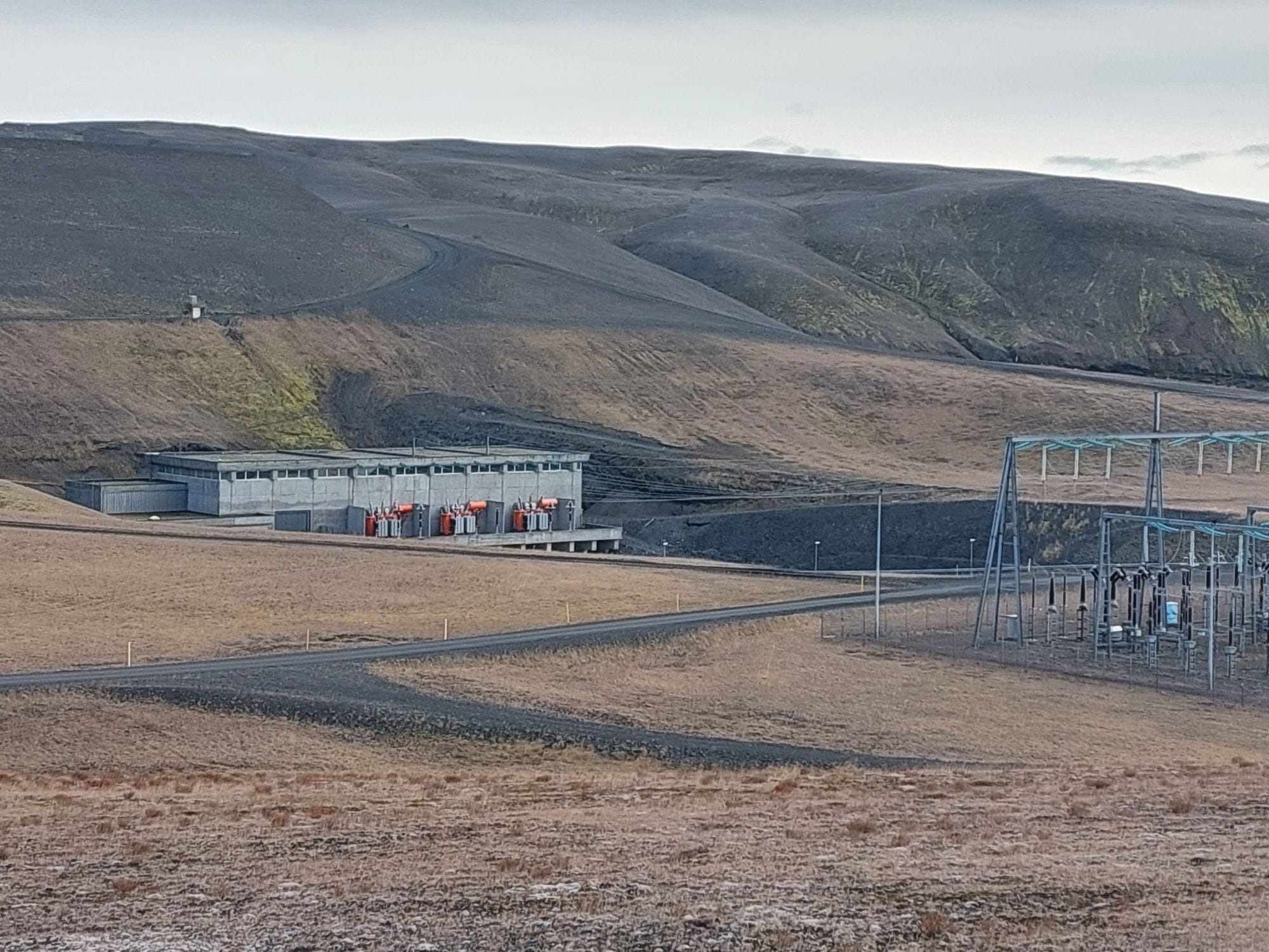 Landscape and concrete powerplant